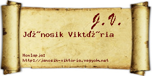 Jánosik Viktória névjegykártya