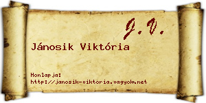 Jánosik Viktória névjegykártya